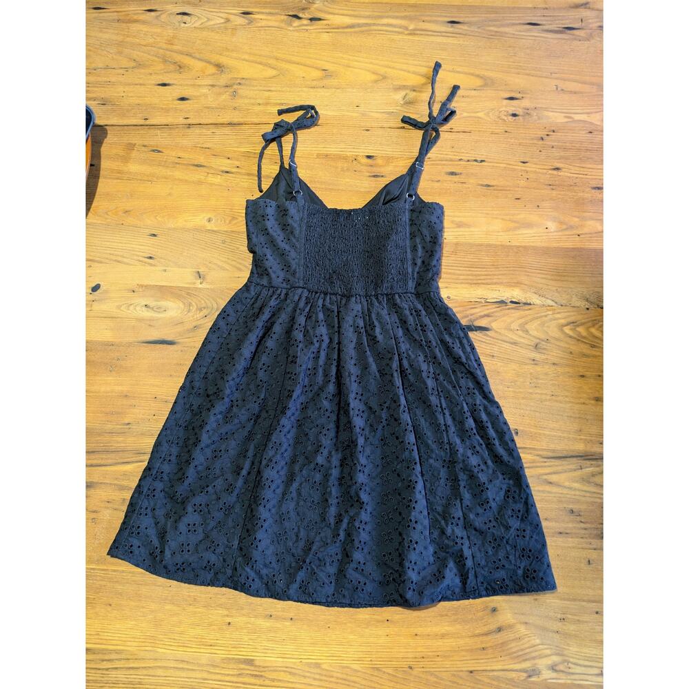 Little Black Dress, Corset, 100% Cotton Eyelet Lace, Adjustable Straps Sundress